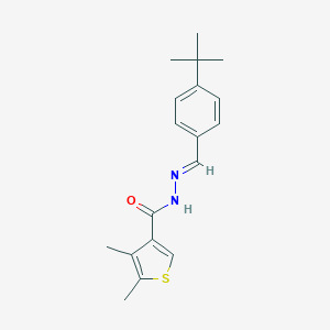 molecular formula C18H22N2OS B454274 N'-(4-tert-butylbenzylidene)-4,5-dimethyl-3-thiophenecarbohydrazide 