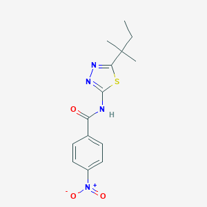 4-nitro-N-(5-tert-pentyl-1,3,4-thiadiazol-2-yl)benzamide