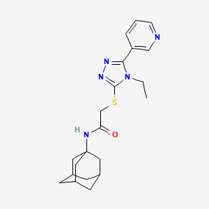 molecular formula C21H27N5OS B4542754 N-1-adamantyl-2-{[4-ethyl-5-(3-pyridinyl)-4H-1,2,4-triazol-3-yl]thio}acetamide 