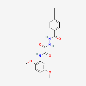 molecular formula C21H25N3O5 B4542759 2-[2-(4-tert-butylbenzoyl)hydrazino]-N-(2,5-dimethoxyphenyl)-2-oxoacetamide 