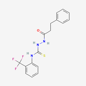 molecular formula C17H16F3N3OS B4542763 2-(3-phenylpropanoyl)-N-[2-(trifluoromethyl)phenyl]hydrazinecarbothioamide 