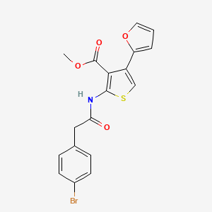 molecular formula C18H14BrNO4S B4542774 methyl 2-{[(4-bromophenyl)acetyl]amino}-4-(2-furyl)-3-thiophenecarboxylate 