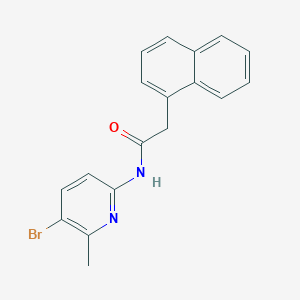 molecular formula C18H15BrN2O B4542782 N-(5-bromo-6-methyl-2-pyridinyl)-2-(1-naphthyl)acetamide 
