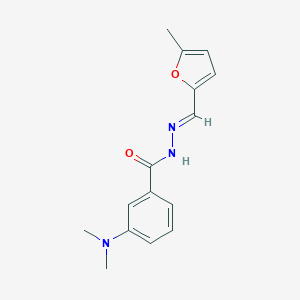 molecular formula C15H17N3O2 B454280 3-(dimethylamino)-N'-[(5-methyl-2-furyl)methylene]benzohydrazide 