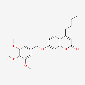 molecular formula C23H26O6 B4542803 4-butyl-7-[(3,4,5-trimethoxybenzyl)oxy]-2H-chromen-2-one 
