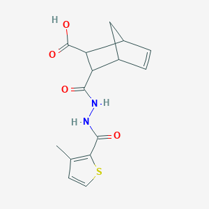molecular formula C15H16N2O4S B454281 3-({2-[(3-Methyl-2-thienyl)carbonyl]hydrazino}carbonyl)bicyclo[2.2.1]hept-5-ene-2-carboxylic acid 
