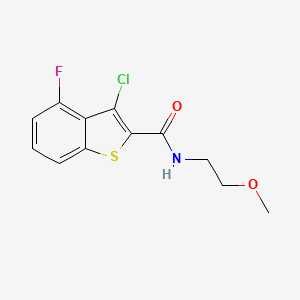 molecular formula C12H11ClFNO2S B4542814 3-chloro-4-fluoro-N-(2-methoxyethyl)-1-benzothiophene-2-carboxamide 