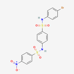 molecular formula C18H14BrN3O6S2 B4542830 N-(4-{[(4-bromophenyl)amino]sulfonyl}phenyl)-4-nitrobenzenesulfonamide 