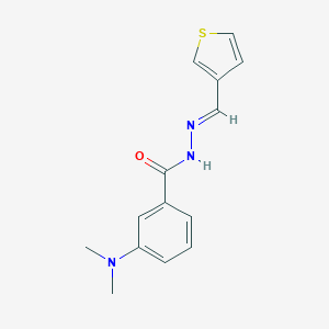 molecular formula C14H15N3OS B454284 3-(dimethylamino)-N'-(3-thienylmethylene)benzohydrazide 