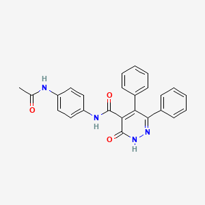 molecular formula C25H20N4O3 B4542855 N-[4-(acetylamino)phenyl]-3-oxo-5,6-diphenyl-2,3-dihydro-4-pyridazinecarboxamide 