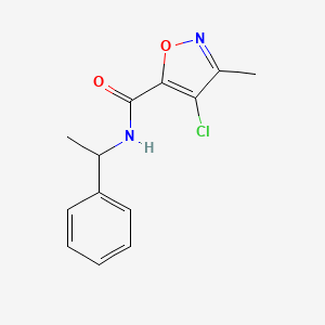 4-chloro-3-methyl-N-(1-phenylethyl)-5-isoxazolecarboxamide