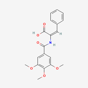 molecular formula C19H19NO6 B4542867 3-phenyl-2-[(3,4,5-trimethoxybenzoyl)amino]acrylic acid 