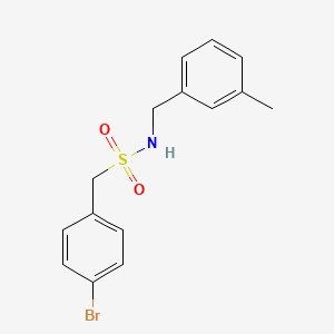 1-(4-bromophenyl)-N-[(3-methylphenyl)methyl]methanesulfonamide