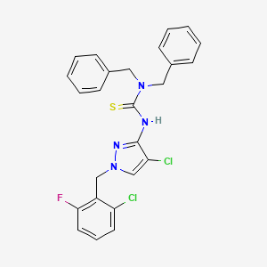 N,N-dibenzyl-N'-[4-chloro-1-(2-chloro-6-fluorobenzyl)-1H-pyrazol-3-yl]thiourea