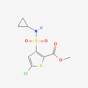 molecular formula C9H10ClNO4S2 B4542951 methyl 5-chloro-3-[(cyclopropylamino)sulfonyl]-2-thiophenecarboxylate 