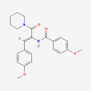 4-methoxy-N-[2-(4-methoxyphenyl)-1-(1-piperidinylcarbonyl)vinyl]benzamide