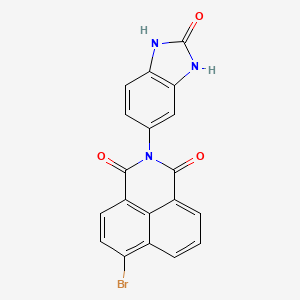 molecular formula C19H10BrN3O3 B4542964 6-bromo-2-(2-oxo-2,3-dihydro-1H-benzimidazol-5-yl)-1H-benzo[de]isoquinoline-1,3(2H)-dione 