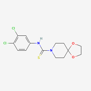 molecular formula C14H16Cl2N2O2S B4542966 N-(3,4-dichlorophenyl)-1,4-dioxa-8-azaspiro[4.5]decane-8-carbothioamide 