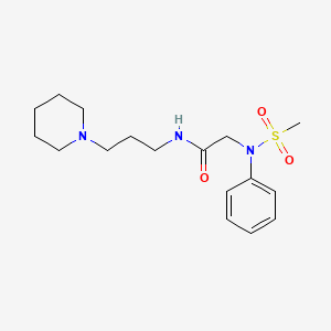 molecular formula C17H27N3O3S B4542970 N~2~-(methylsulfonyl)-N~2~-phenyl-N~1~-[3-(1-piperidinyl)propyl]glycinamide 