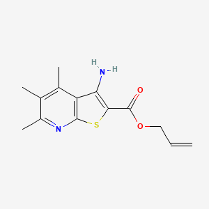 molecular formula C14H16N2O2S B4542974 allyl 3-amino-4,5,6-trimethylthieno[2,3-b]pyridine-2-carboxylate 