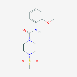 molecular formula C13H19N3O4S B4542985 N-(2-methoxyphenyl)-4-(methylsulfonyl)-1-piperazinecarboxamide 