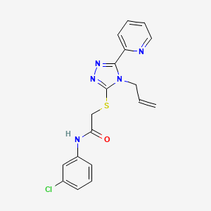 molecular formula C18H16ClN5OS B4543007 2-{[4-allyl-5-(2-pyridinyl)-4H-1,2,4-triazol-3-yl]thio}-N-(3-chlorophenyl)acetamide 