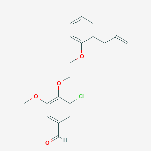 molecular formula C19H19ClO4 B4543011 4-[2-(2-allylphenoxy)ethoxy]-3-chloro-5-methoxybenzaldehyde 