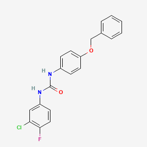 molecular formula C20H16ClFN2O2 B4543022 N-[4-(benzyloxy)phenyl]-N'-(3-chloro-4-fluorophenyl)urea 