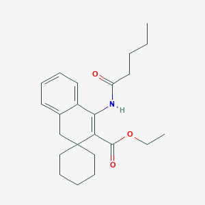 ethyl 4'-(pentanoylamino)-1'H-spiro[cyclohexane-1,2'-naphthalene]-3'-carboxylate