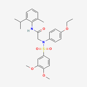 molecular formula C28H34N2O6S B4543053 N~2~-[(3,4-dimethoxyphenyl)sulfonyl]-N~2~-(4-ethoxyphenyl)-N~1~-(2-isopropyl-6-methylphenyl)glycinamide 
