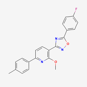 molecular formula C21H16FN3O2 B4543058 3-[5-(4-fluorophenyl)-1,2,4-oxadiazol-3-yl]-2-methoxy-6-(4-methylphenyl)pyridine 