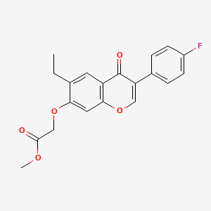molecular formula C20H17FO5 B4543065 methyl {[6-ethyl-3-(4-fluorophenyl)-4-oxo-4H-chromen-7-yl]oxy}acetate 