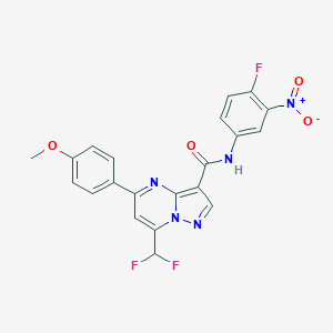 7-(difluoromethyl)-N-(4-fluoro-3-nitrophenyl)-5-(4-methoxyphenyl)pyrazolo[1,5-a]pyrimidine-3-carboxamide