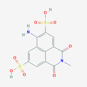 molecular formula C13H10N2O8S2 B4543105 6-amino-2-methyl-1,3-dioxo-2,3-dihydro-1H-benzo[de]isoquinoline-5,8-disulfonic acid 