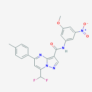 7-(difluoromethyl)-N-(3-methoxy-5-nitrophenyl)-5-(4-methylphenyl)pyrazolo[1,5-a]pyrimidine-3-carboxamide