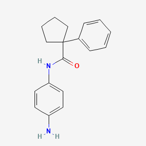 molecular formula C18H20N2O B4543130 N-(4-aminophenyl)-1-phenylcyclopentanecarboxamide 