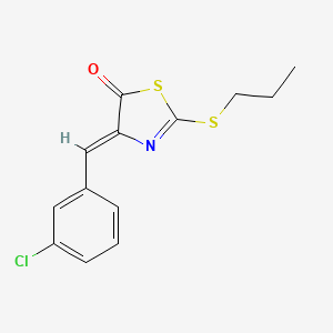 molecular formula C13H12ClNOS2 B4543148 4-(3-chlorobenzylidene)-2-(propylthio)-1,3-thiazol-5(4H)-one 