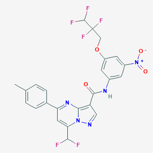 7-(difluoromethyl)-5-(4-methylphenyl)-N-[3-nitro-5-(2,2,3,3-tetrafluoropropoxy)phenyl]pyrazolo[1,5-a]pyrimidine-3-carboxamide