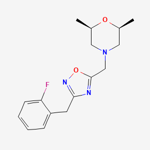 (2R*,6S*)-4-{[3-(2-fluorobenzyl)-1,2,4-oxadiazol-5-yl]methyl}-2,6-dimethylmorpholine