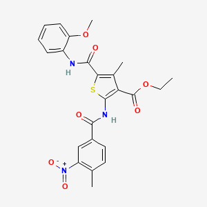 ethyl 5-{[(2-methoxyphenyl)amino]carbonyl}-4-methyl-2-[(4-methyl-3-nitrobenzoyl)amino]-3-thiophenecarboxylate