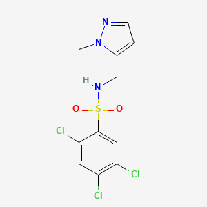 2,4,5-trichloro-N-[(1-methyl-1H-pyrazol-5-yl)methyl]benzenesulfonamide