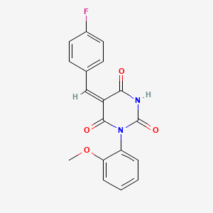 5-(4-fluorobenzylidene)-1-(2-methoxyphenyl)-2,4,6(1H,3H,5H)-pyrimidinetrione