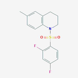 molecular formula C16H15F2NO2S B4543230 1-[(2,4-difluorophenyl)sulfonyl]-6-methyl-1,2,3,4-tetrahydroquinoline 