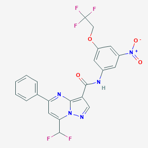 7-(difluoromethyl)-N-[3-nitro-5-(2,2,2-trifluoroethoxy)phenyl]-5-phenylpyrazolo[1,5-a]pyrimidine-3-carboxamide