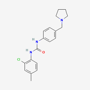 molecular formula C19H22ClN3O B4543302 N-(2-chloro-4-methylphenyl)-N'-[4-(1-pyrrolidinylmethyl)phenyl]urea 