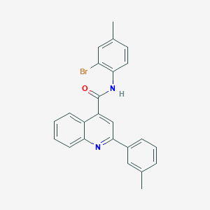 molecular formula C24H19BrN2O B4543338 N-(2-bromo-4-methylphenyl)-2-(3-methylphenyl)-4-quinolinecarboxamide 