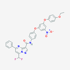 7-(difluoromethyl)-N-(4-{3-(4-ethoxyphenoxy)-5-nitrophenoxy}phenyl)-5-phenylpyrazolo[1,5-a]pyrimidine-3-carboxamide