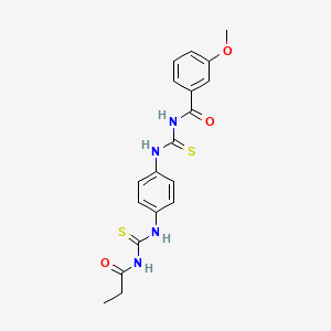 3-methoxy-N-{[(4-{[(propionylamino)carbonothioyl]amino}phenyl)amino]carbonothioyl}benzamide