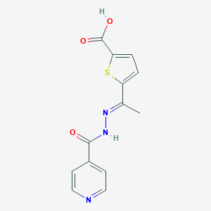 5-(N-isonicotinoylethanehydrazonoyl)-2-thiophenecarboxylic acid
