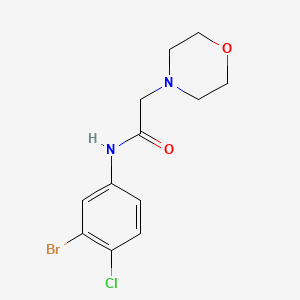 molecular formula C12H14BrClN2O2 B4543375 N-(3-bromo-4-chlorophenyl)-2-(4-morpholinyl)acetamide 